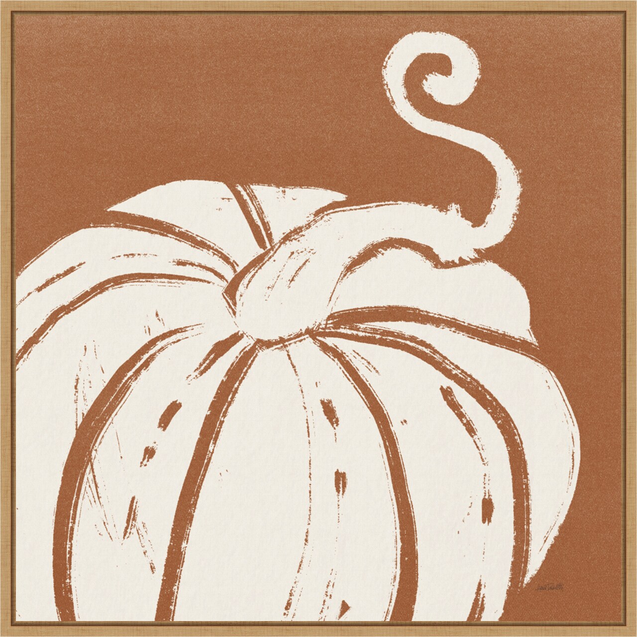 Autumn Tones VI Dark Orange by Anne Tavoletti Framed Canvas Wall Art